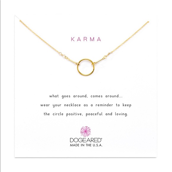 Dogeared New Gold Karma Necklace - Picture 1 of 3